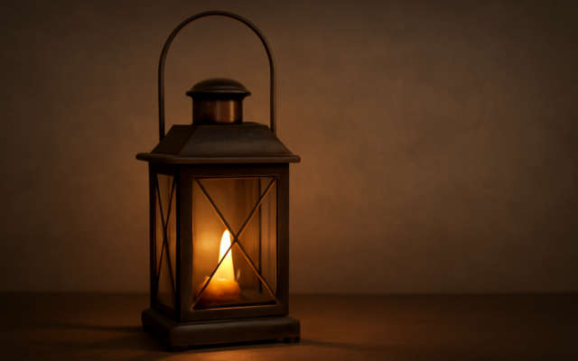lantern flame dusk