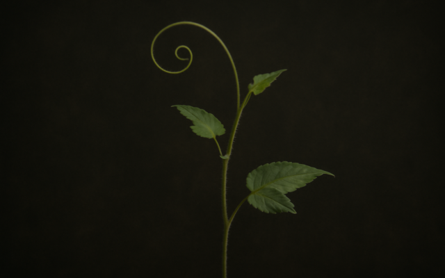 green vine tendril dark