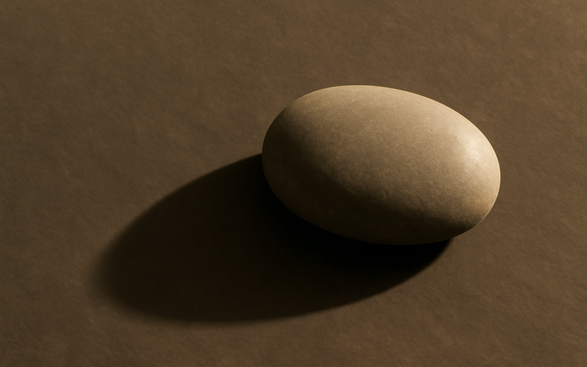 river stone shadow