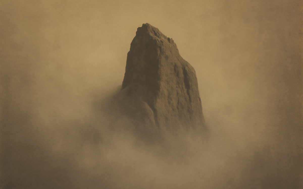 mountain rock mist