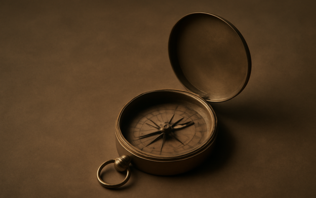 brass compass antique