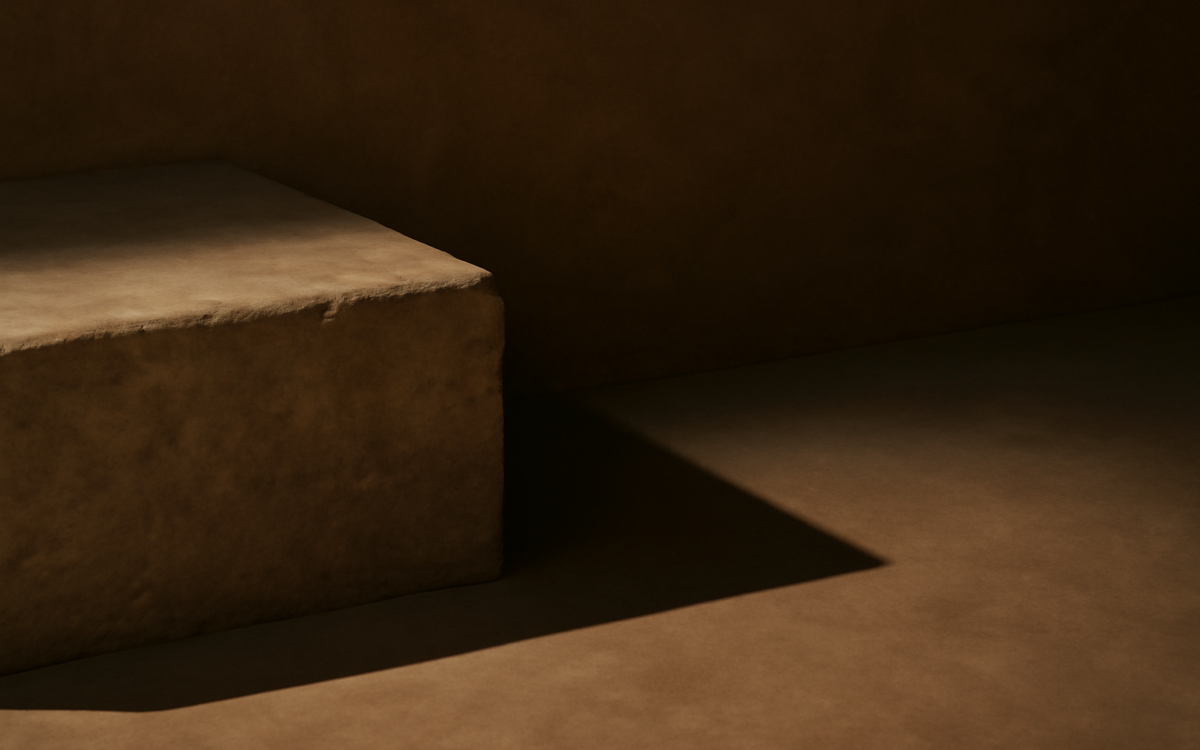 worn stone step shadow