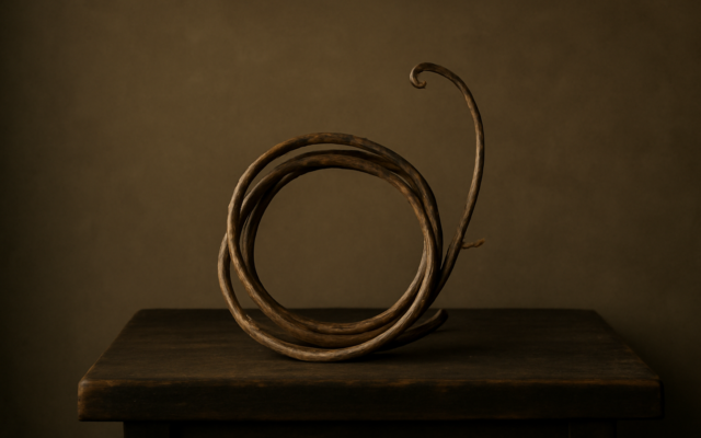 coiled vine dark wood