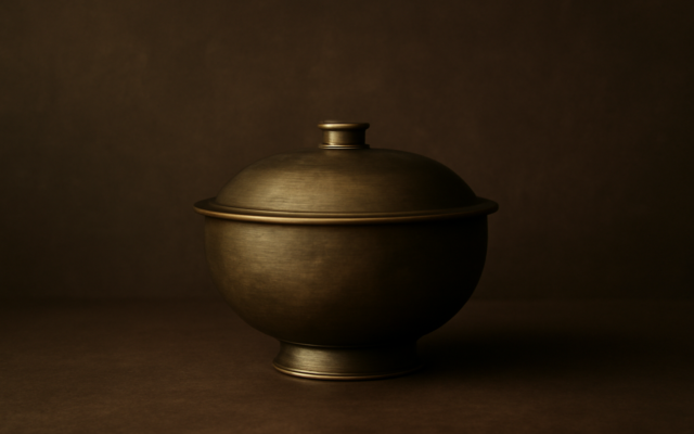 antique brass surface dark