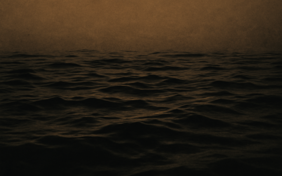 deep dark water surface