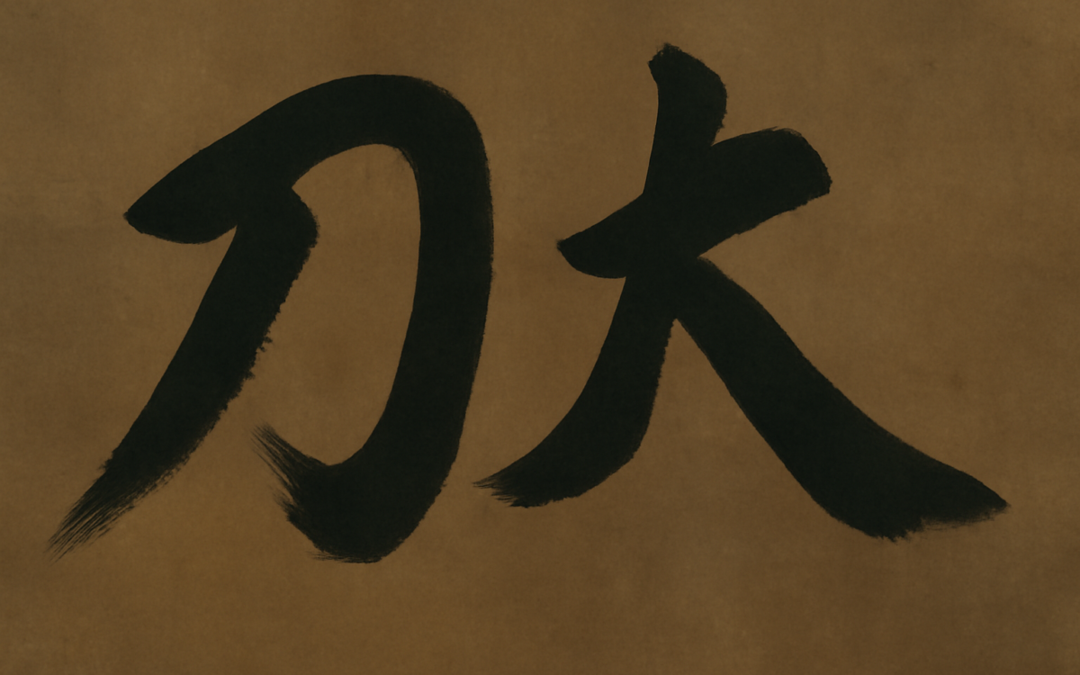 ink brush characters dark