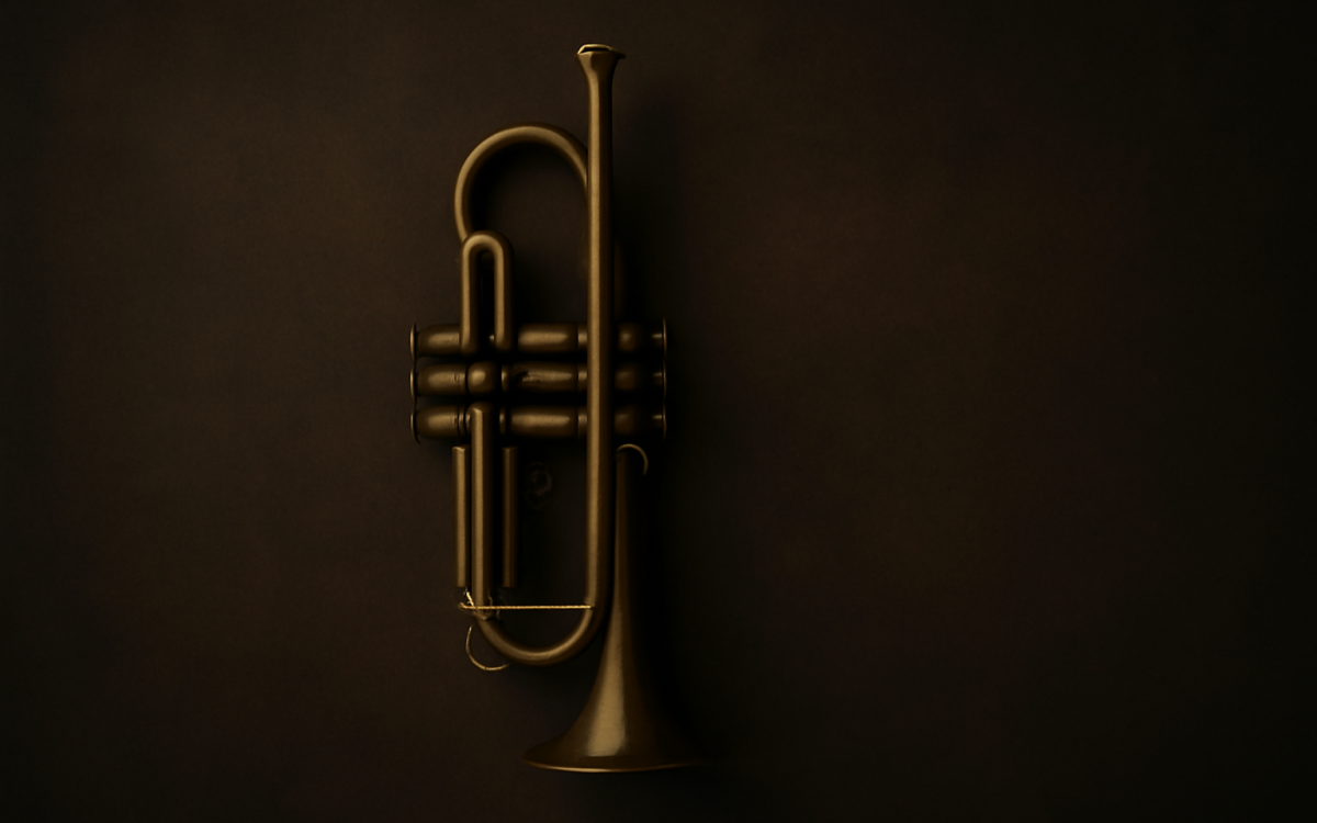 brass instrument dark