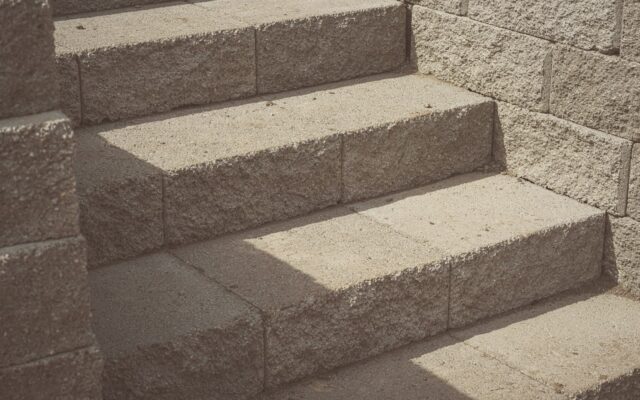 brown and white concrete stairs