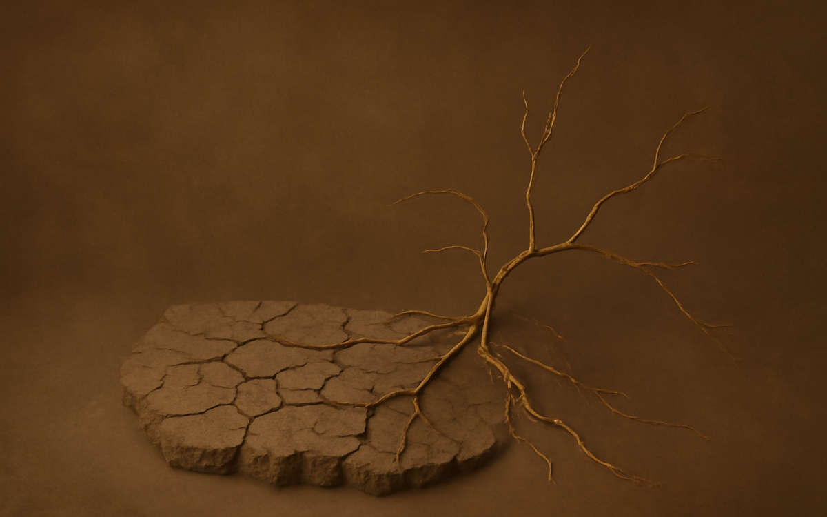 cracked earth roots