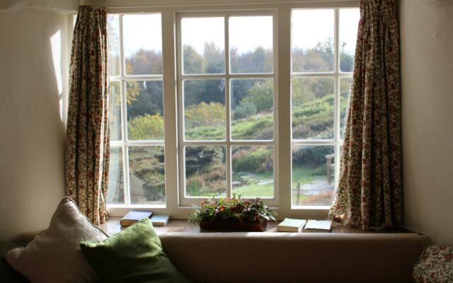 window curtain open wide