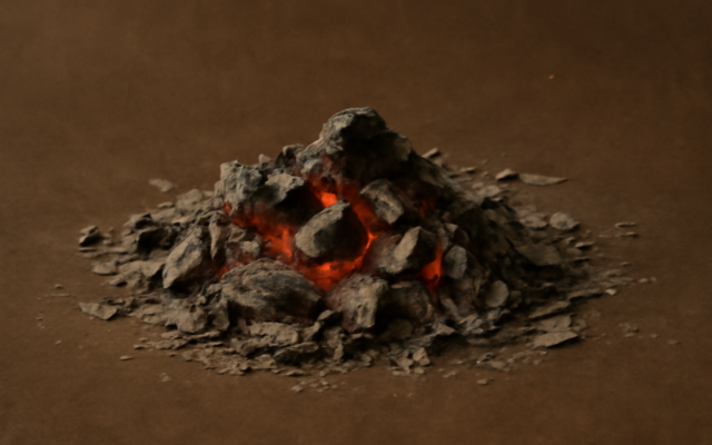 warm embers ash