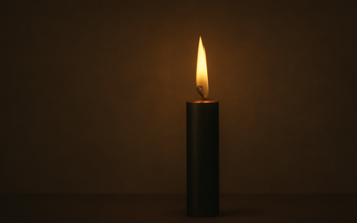 candle flame dark