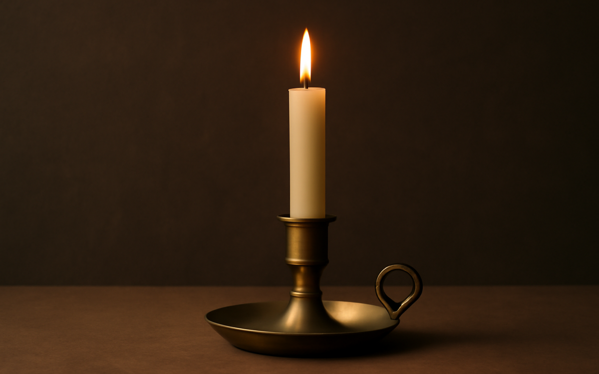 candle brass detail