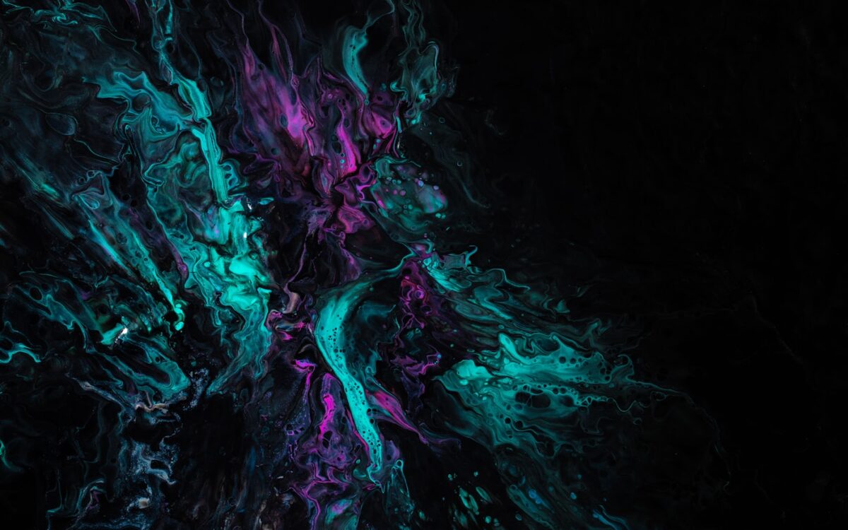 green and pink abstract art