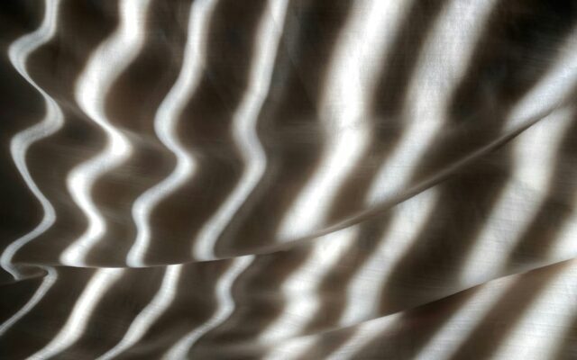 black and white striped textile