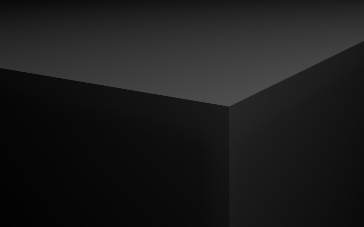 Dark, geometric shapes create a minimalistic abstract image.