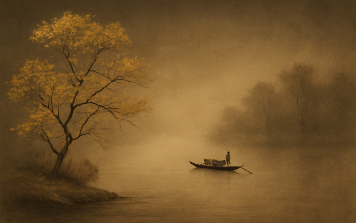 autumn mist river