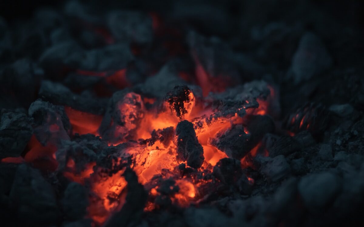 fire in the middle of the woods