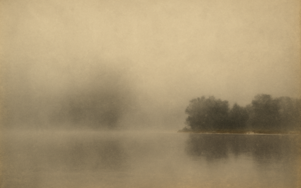 mist over still water