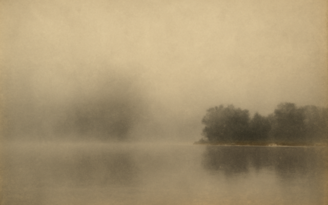 mist over still water