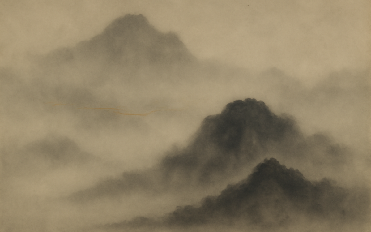mountain mist ink wash