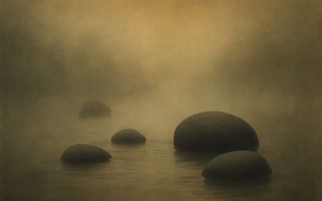 mist river stones