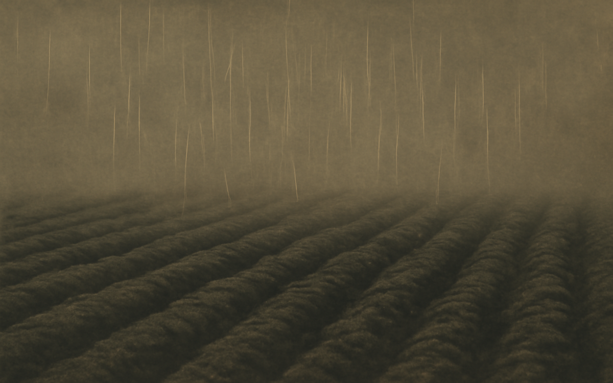 tilled soil rain