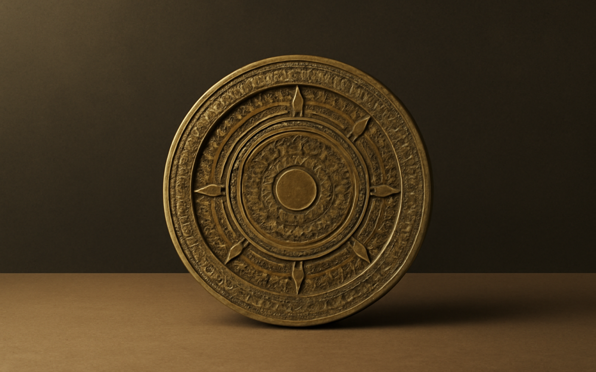 brass calendar stone