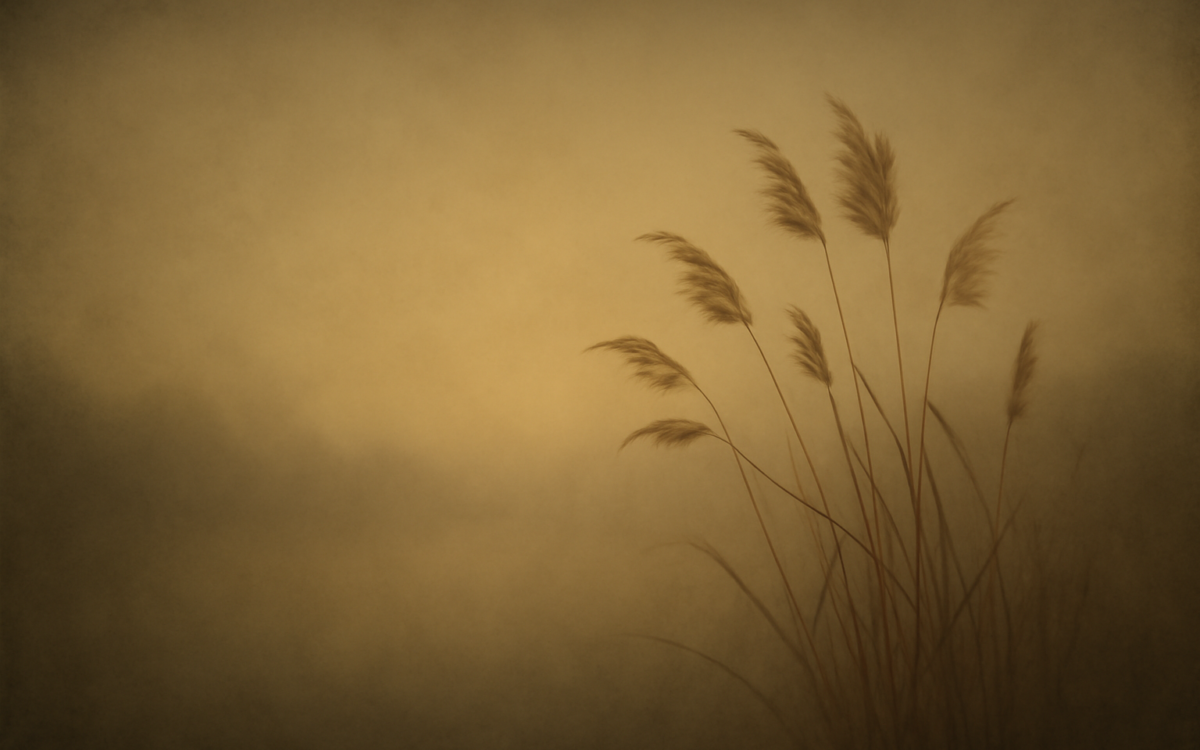 dawn mist reeds