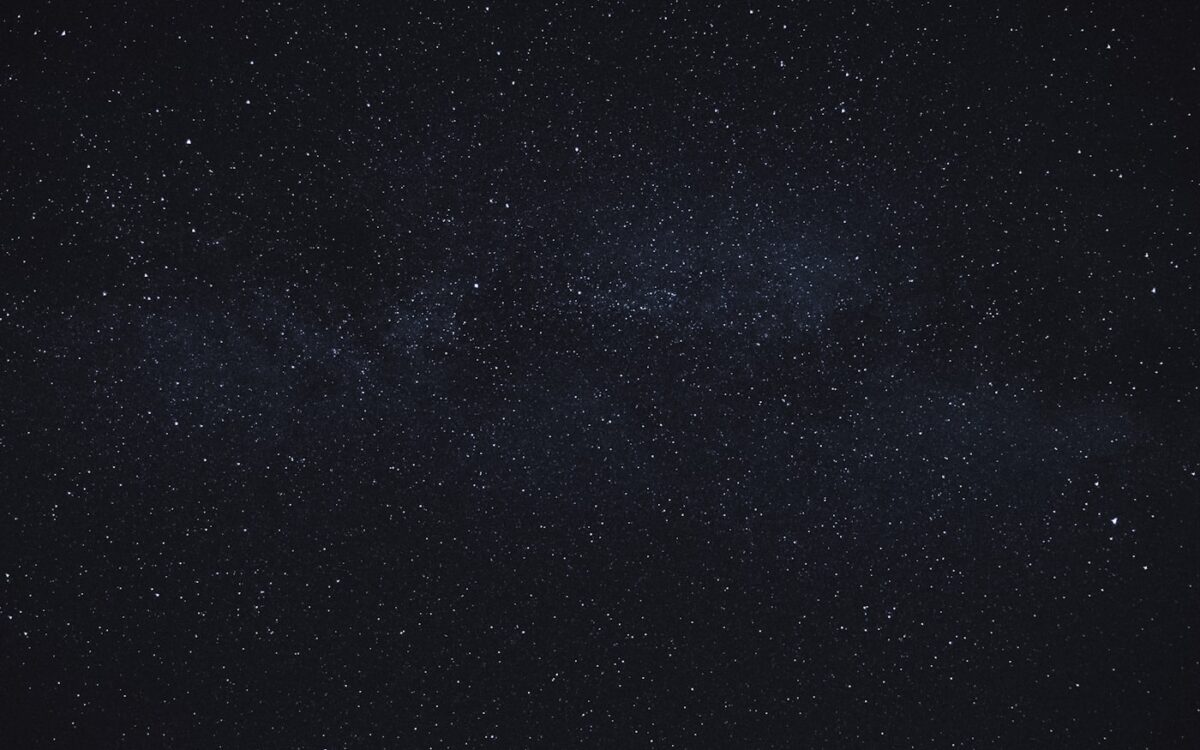 the night sky is filled with stars