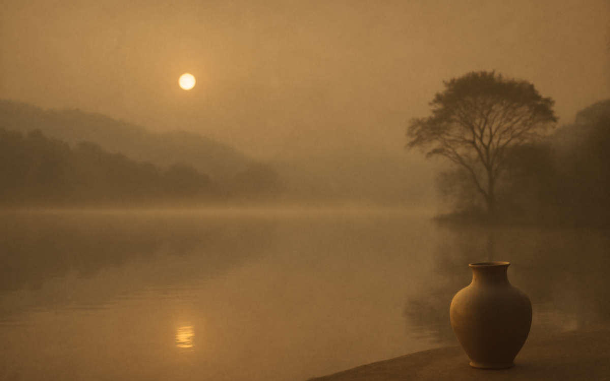 reservoir mist dawn