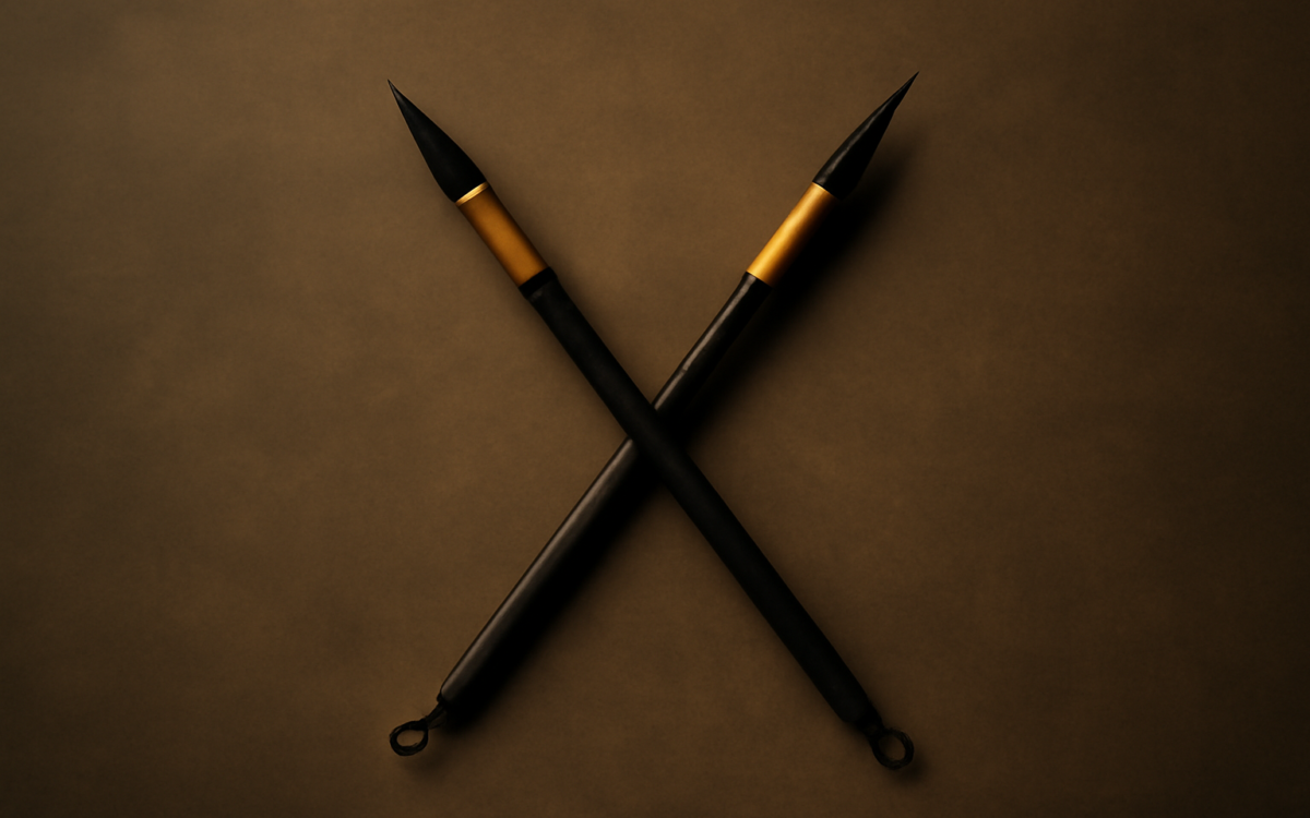 two brushes crossed
