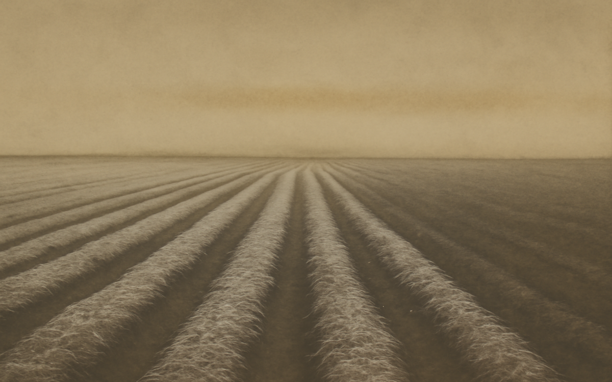 frost furrowed field