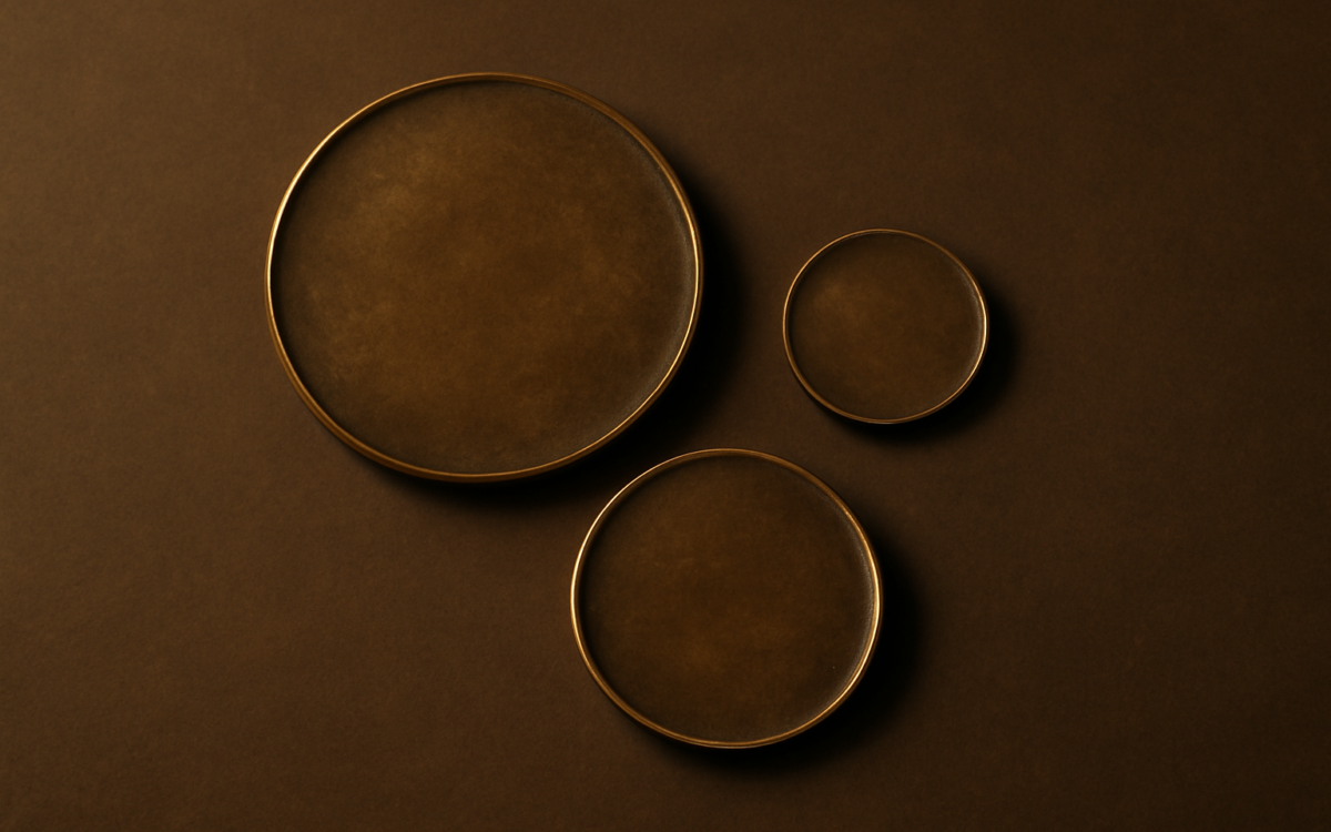 bronze coins ink