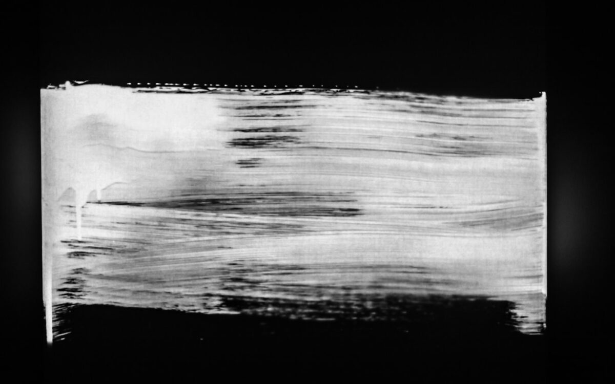 white and black abstract painting