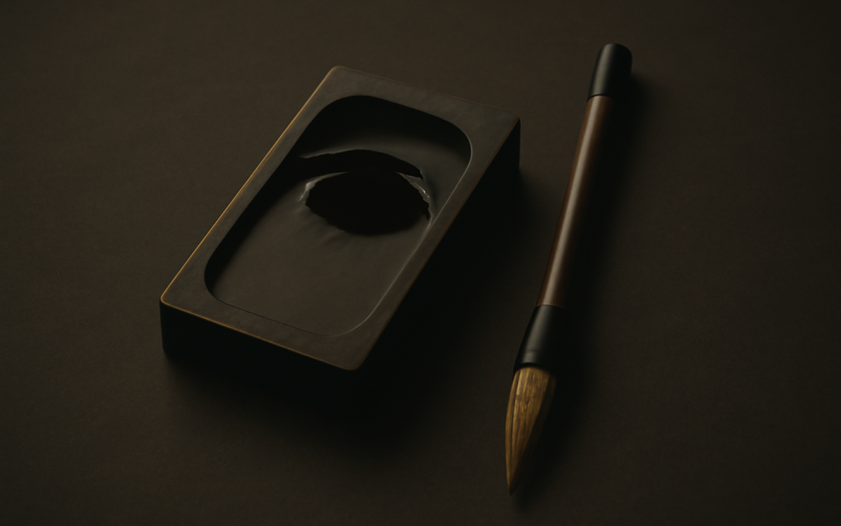inkstone calligraphy dark