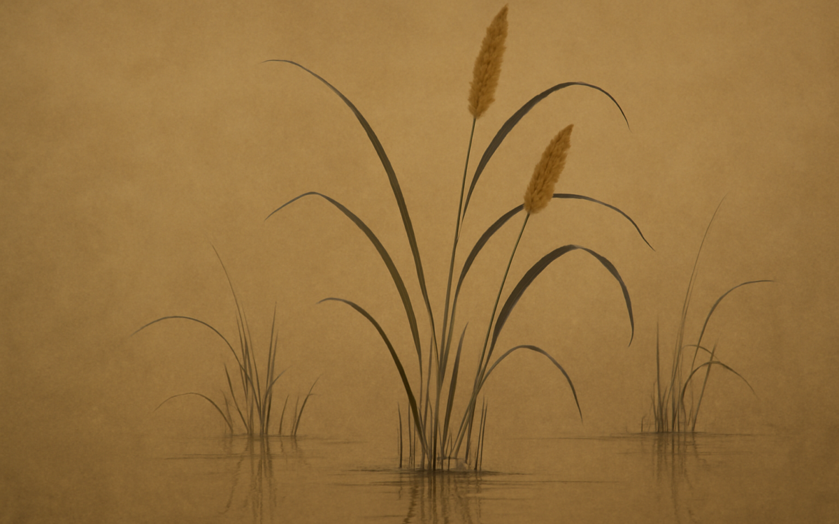reeds still water