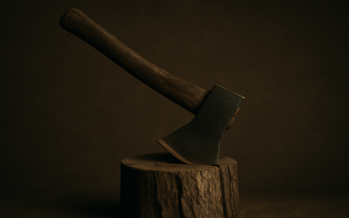 axe wood grain dark