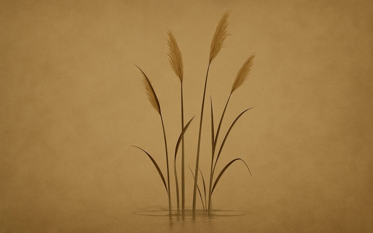 Reeds in a still pond, a backdrop for the 1983 Water Pig (Gui Hai) year in Chinese astrology