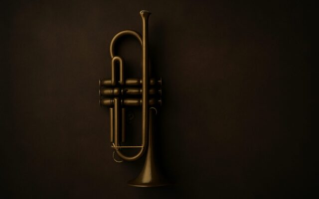 Brass instrument against a dark backdrop, for the Bing Shen day pillar in Ba Zi