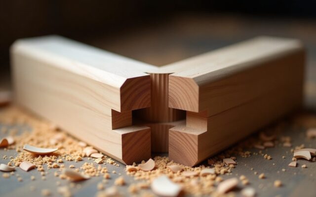 Two interlocking timber joinery pieces fitted together, evoking the Horse and Goat combination