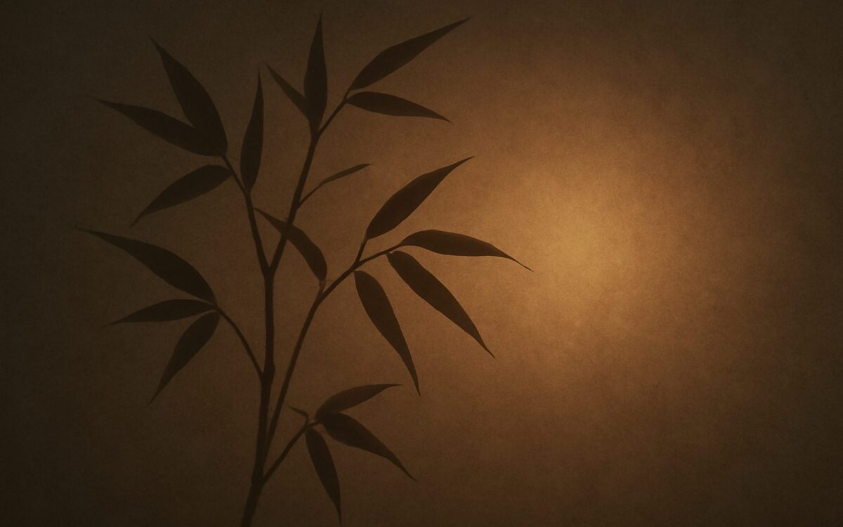 Bamboo shadows at dawn, evoking Jia Wood for the hour stem table of Jia days