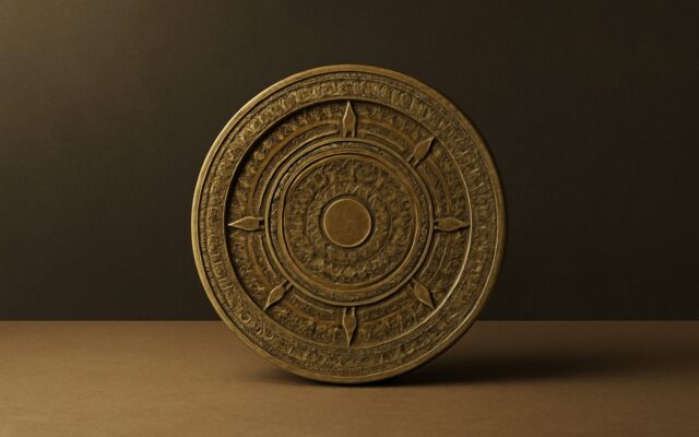 brass calendar stone