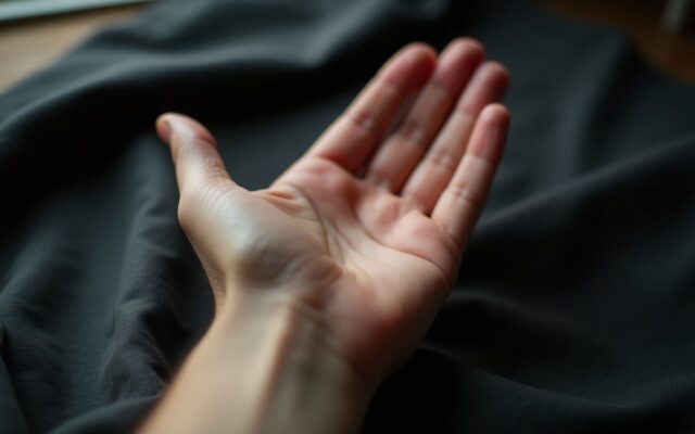 An open palm showing its natural lines in soft light